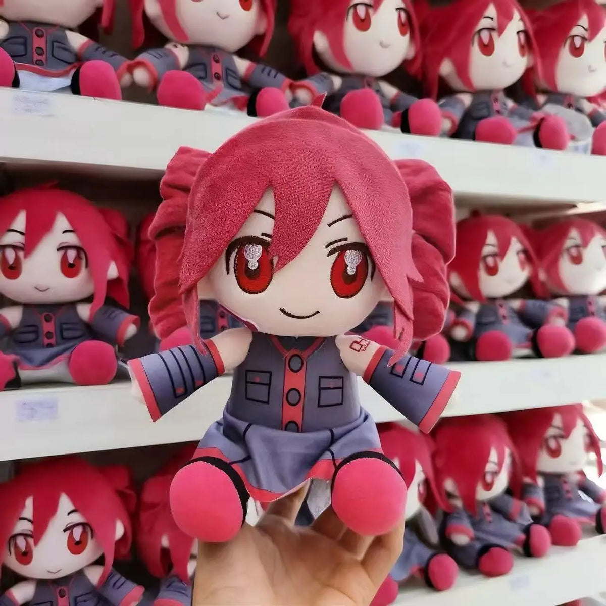 Cross-border Explosions Wholesale 20cm Polyester Kasane Teto Anime Accented ACG Plush Fun Accompanying Emotional Doll Kids
