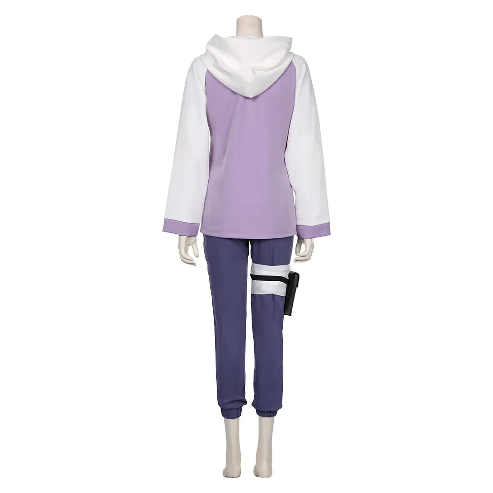 Hyuga Hinata Full Set Anime Costume for Girls Halloween Carnival Cosplay with Pants and Top