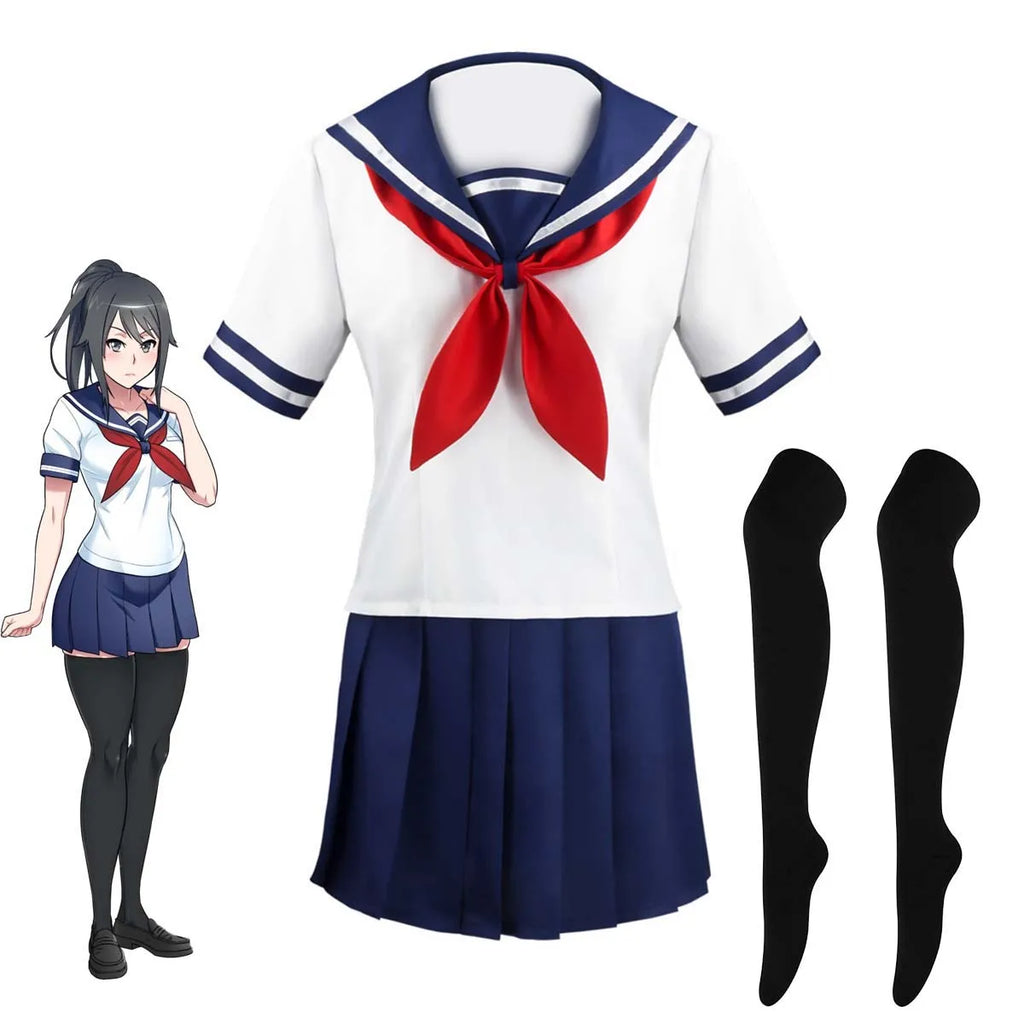 Women Game Yandere Simulator Ayano Aishi Yandere Chan Cosplay Costume Or Wig GAHC-013