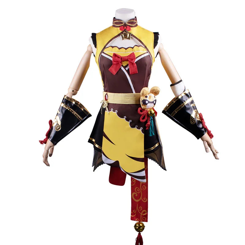 High Quality Wholesale Xiangling Costume Uniform Cloth Halloween Party Genshin Impact Cosplay Costume for Party