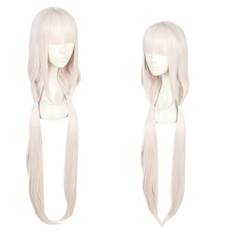 Wholesale 100cm Long Straight Cherry Pink Nekopara Vanilla Wig Synthetic Anime Cosplay Wigs With 2Ponytails CS-453B