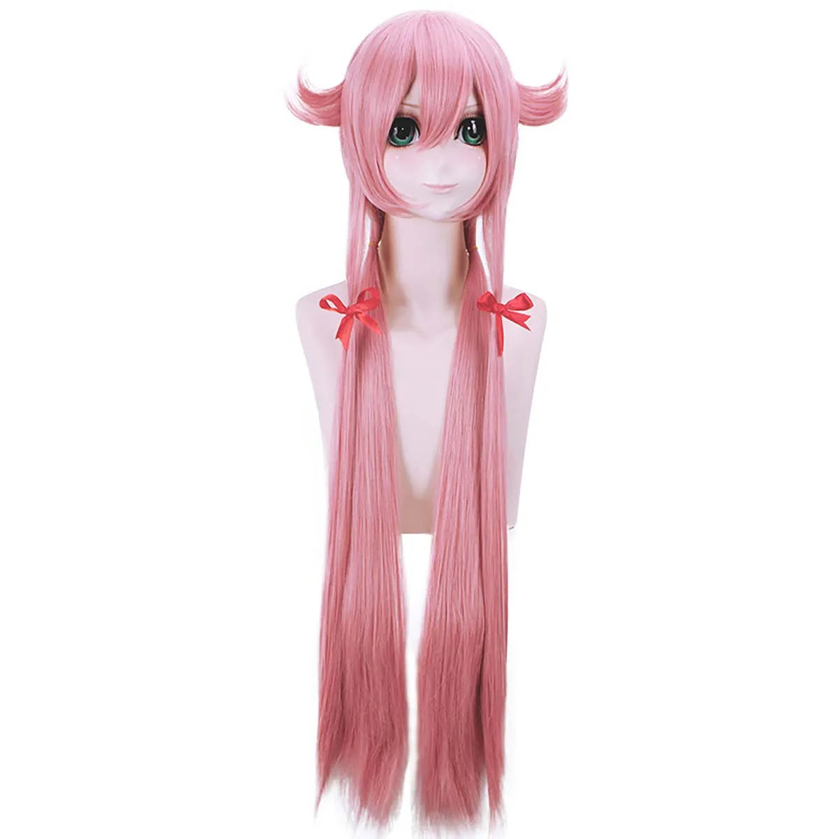Women's Costume Props the Future Diary Cosplay Yuno Gasai Long Pink Straight Wig AOKG-214