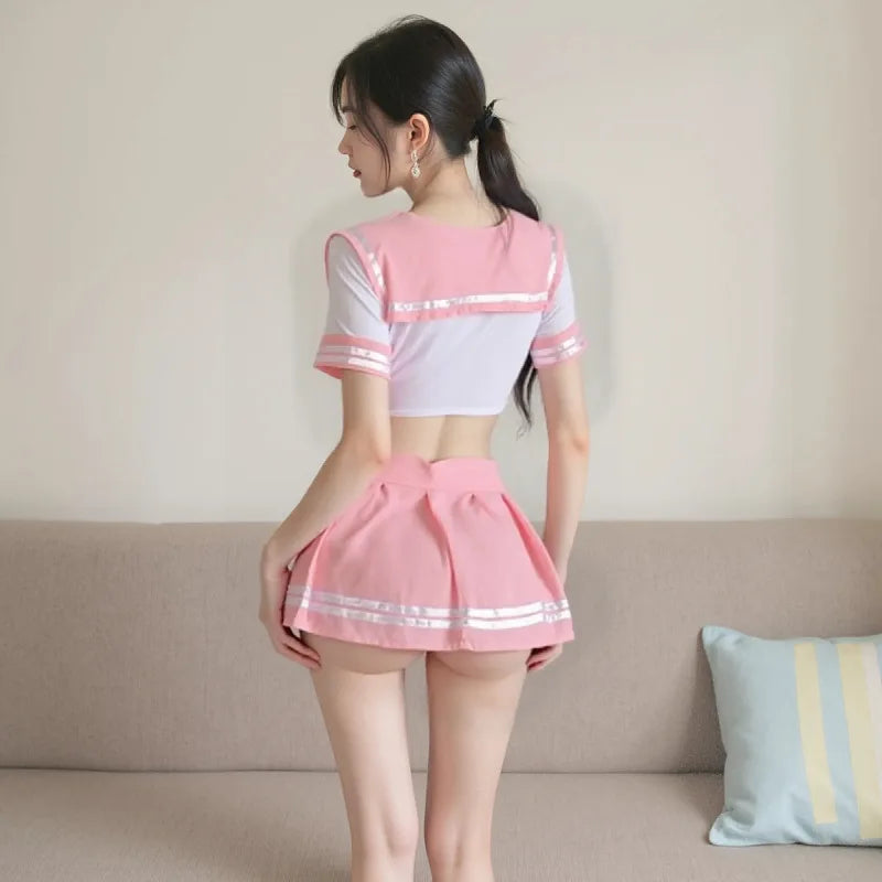 Romantic Campus JK Sexy and Passionate Seductive Set Couple Bed Teasing Romantic Uniform