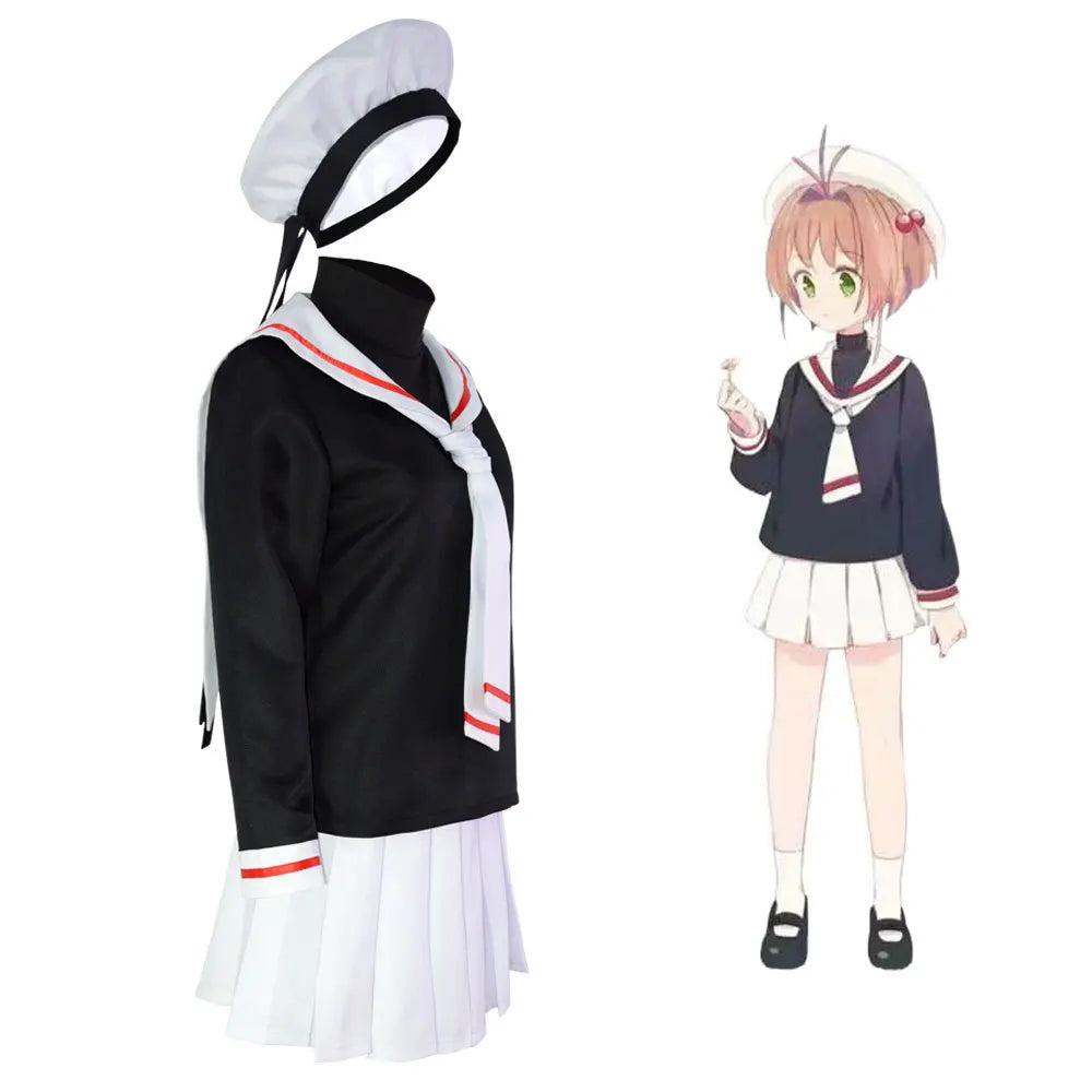 Saint Weida Girl Cos Sakura Sailor Suit Variety Sakura Cosplay Women's Long-sleeved Student Wear