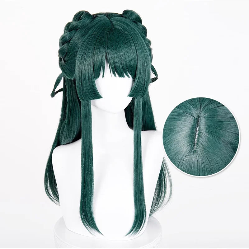Wholesale Maomao Wig Cosplay 65cm Long Dark Green the Apothecary Diarles Anime Peluca Synthetic Halloween Party Cosplay Wig