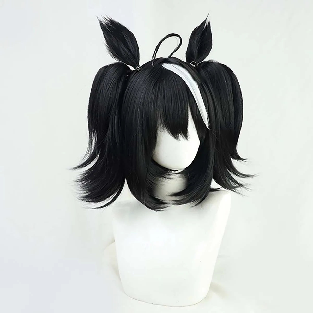 Anime Roleplay Party Pretty Derby Kitasan Cosplay Synthetic Hair Wig with Ponytail Ears GAHC-017