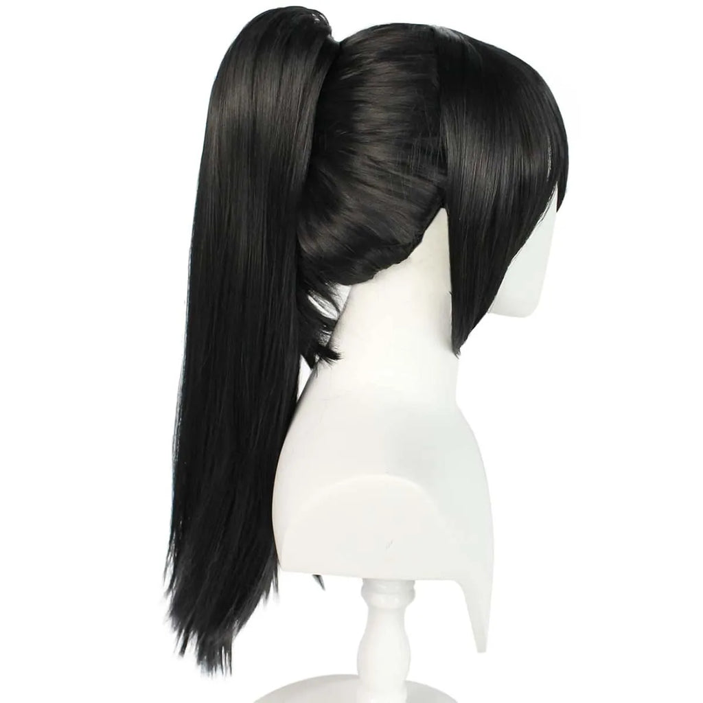 Halloween Party Game Yandere Simulator Cosplay Ayano Aishi Black Straight Long Ponytail Wig for Women GAHC-013