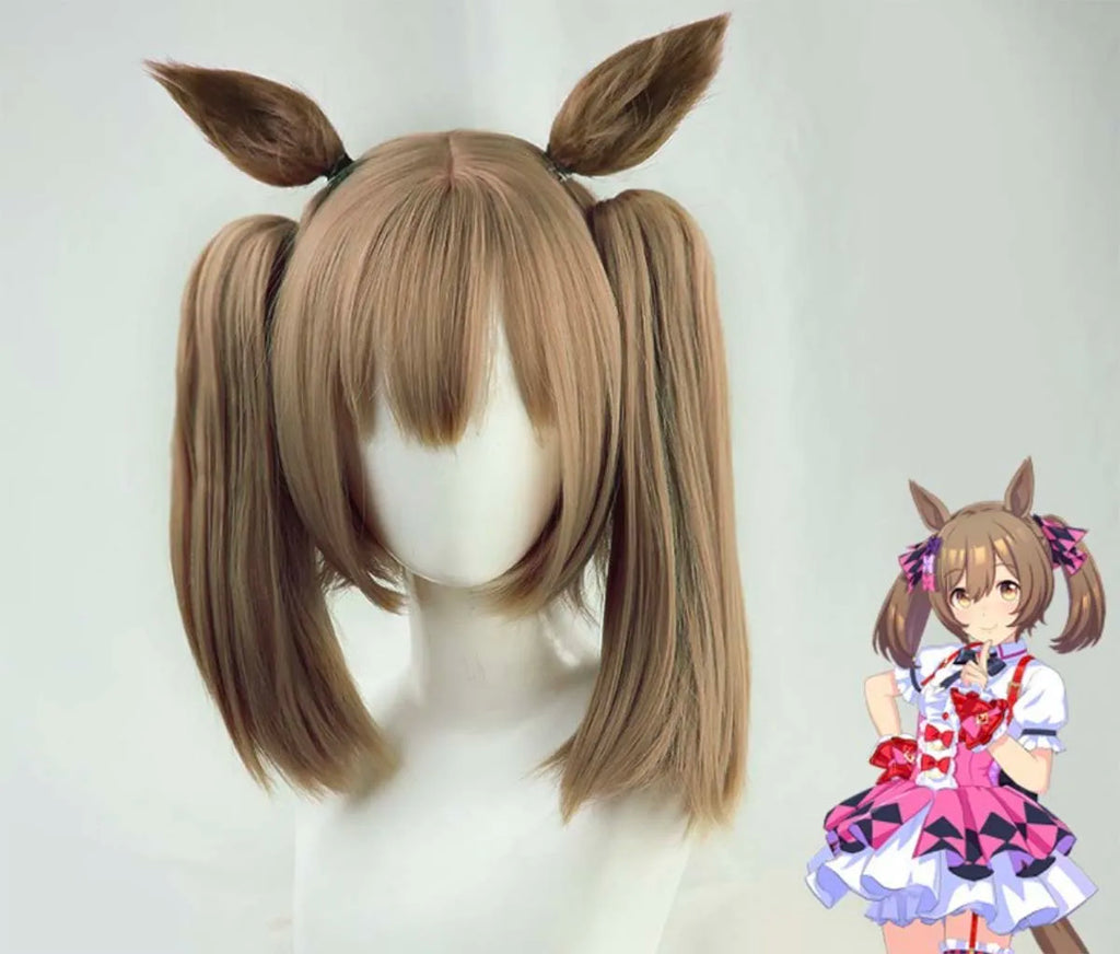 Halloween Party Prop Pretty Derby Smart Falcon Cosplay Wig With Ears GAHC-017