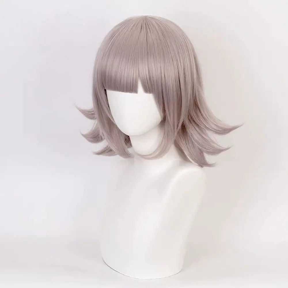 Anime Super Dangan Ronpa Cosplay Nanami ChiaK Short Layered Brown Hair Wig GAHC-011