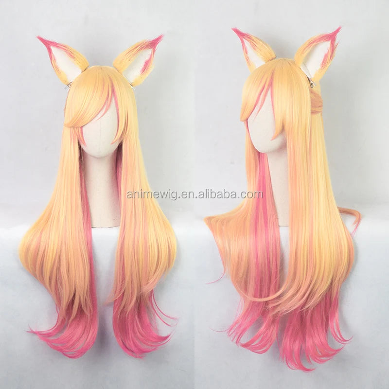 Wholesale LOL Star Guardian Wig Cosplay League of Leagends Anime Miss Fortune Soraka Syndra Synthetic Heat Resistant Hair Wig