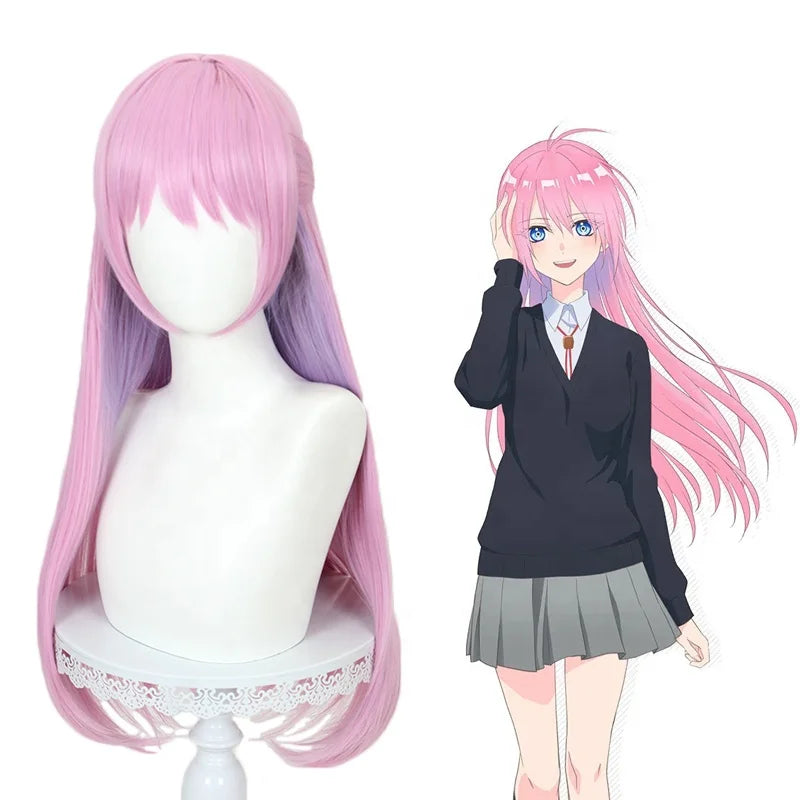 Wholesale Shikimori Is Not Just a Cutie Anime 75cm Long Straight Light Pink Mixed Shikimori Micchon Wig Cosplay Synthetic Wig