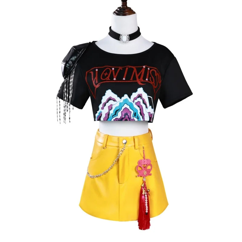 High Quality New Movie KPOP  Anime Costume  High School Uniform Clothes Halloween Party Rumi Mira Zoey Cosplay Costume