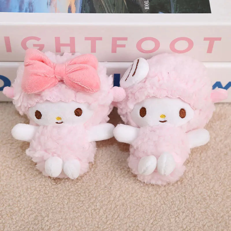 Pink Little Sheep Pendant Internet Celebrant New Style PP Cotton Filled Plush Doll Schoolbag Hanging Toy Keychain Gift