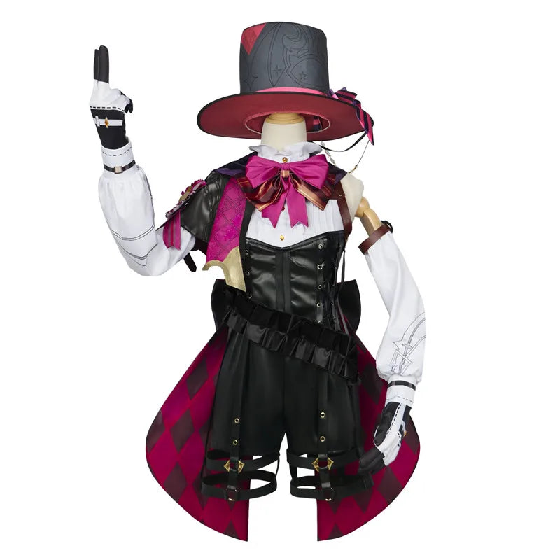 High Quality Wholesale Lyney Costume Uniform Cloth Halloween Party Genshin Impact Anime Cosplay Costume for Girls