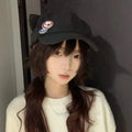 Asuka for Ear Baseball Cap Unisex Large Brim Sun Hat Neon Genesis Badge Anime Cosplay Embroidery Common UV Protection