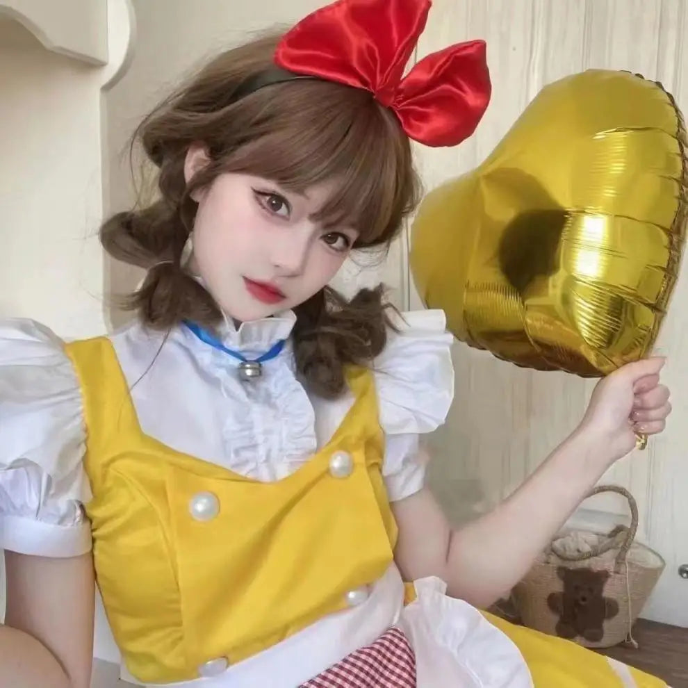 Yellow Chicken  Cosplay Cute Style Dress Skirt Maid Dress Party Stage Anime Maid Dress