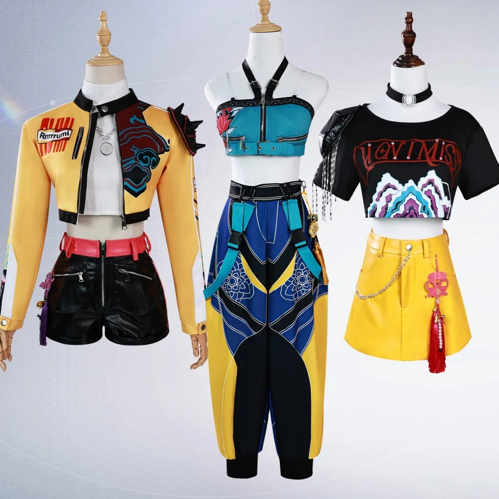 High Quality New Movie KPOP  Anime Costume  High School Uniform Clothes Halloween Party Rumi Mira Zoey Cosplay Costume