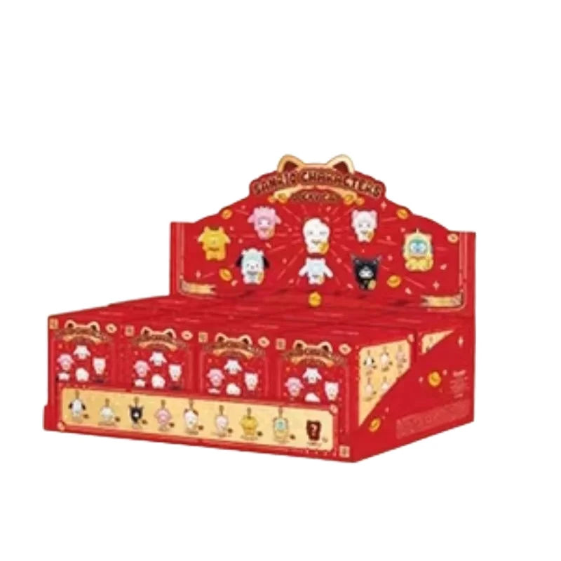 TOPTOY Lucky Cat Series Animal-Themed Blind Box Fashion Decoration Desktop Ornament PVC Face Plush Toy Mystery Box
