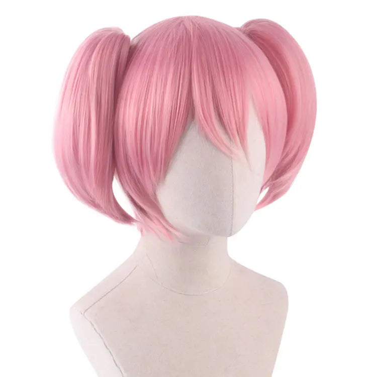 Ainizi Short pink Synthetic Heat Resistant Wigs Kaname Madoka Cosplay Wigs From Japanese Anime Madoka Magica