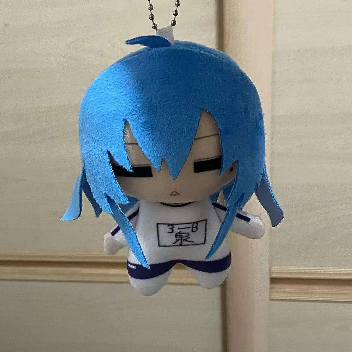 Wholesale Custom 10cm Nunu Plush Doll, Cute Blue Hair Anime Cotton Doll Keychain Backpack Pendant Gift for Fans