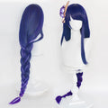 Wholesale Genshin Impact Wig Cosplay 100cm Long Straight Blue Purple Mixed Raiden Shogun Baal Wig Synthetic Anime Hair Peluca