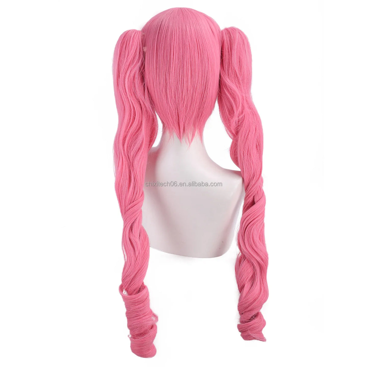 Lord Saint Cosplay One Piece Ghost Princess Perona Cos Wig Hitoun Pink Double-Roll Ponytail