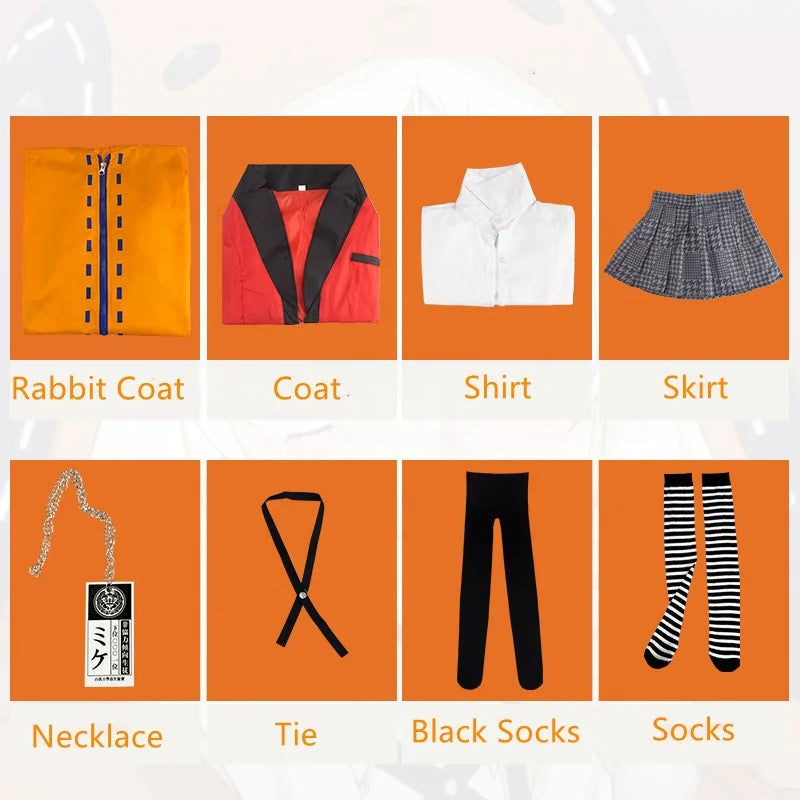 Wholesale High School Uniform Outfit Yomoduki Runa Costume Halloween Party Kakegurui Anime Cosplay Costumes