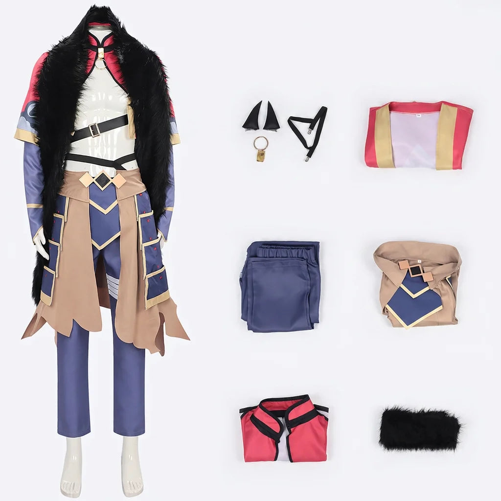 2026 Anime Style Printed Polyester Cosplay Costume Set Kimono Inspired Character Outfit Adults Stage Performance Wear