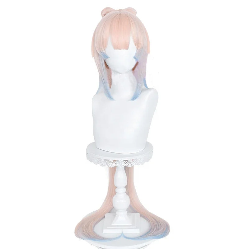 Wholesale Genshin Impact Wig Sangonomiya Kokomi Peluca Synthetoc Anime Cosplay Hair Wigs Mixed Long Straight 120cm Pink 1PC