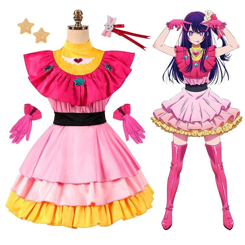 Wholesale High Quality Oshi No Ko Anime Costume Lolita Dress Halloween Party Ai Hoshino Cosplay Costume