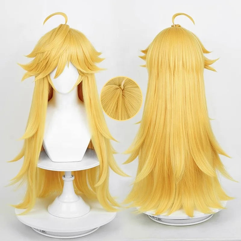 Wholesale Stocking Anime Wig Cosplay 75cm Long Straight Blonde Panty Hair Peluca Synthetic Cosplay Costume Wig for Party