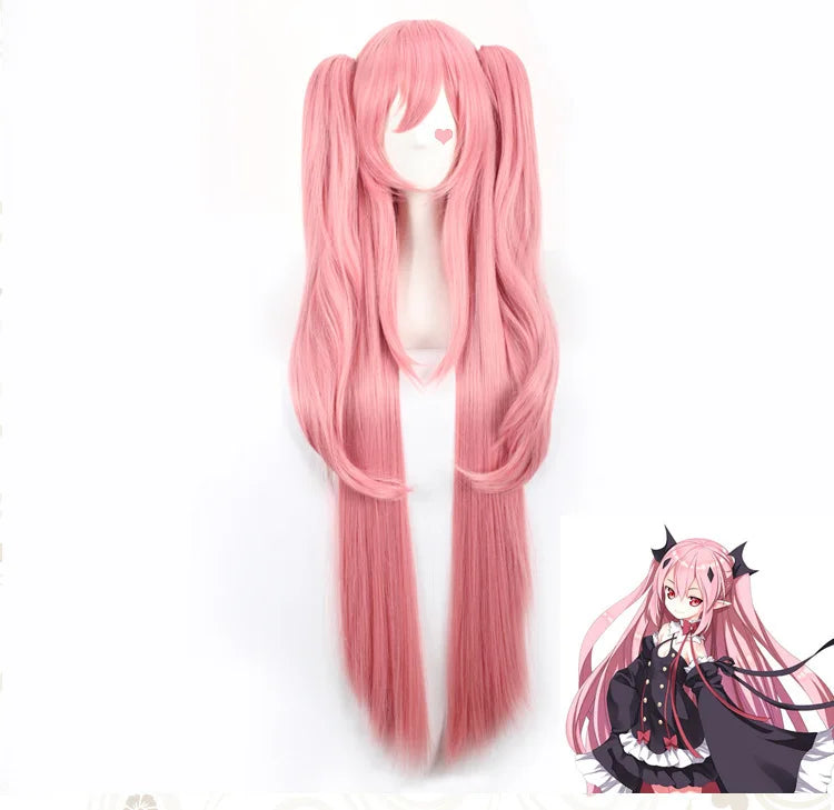 Light Pink Gradient Pink Lolita Wig Fairy Long Curly Pigtails Sweet Korean Japanese Girls Cosplay