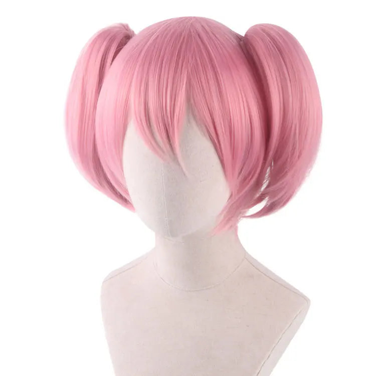 Ainizi Short pink Synthetic Heat Resistant Wigs Kaname Madoka Cosplay Wigs From Japanese Anime Madoka Magica