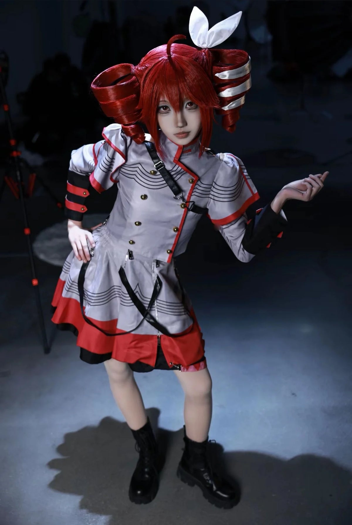 Girls Anime Full Set Outfit Fancy Virtual Idol Convention Cosplay Dress Clothes for Halloween Carnival Party Stag AL048-W