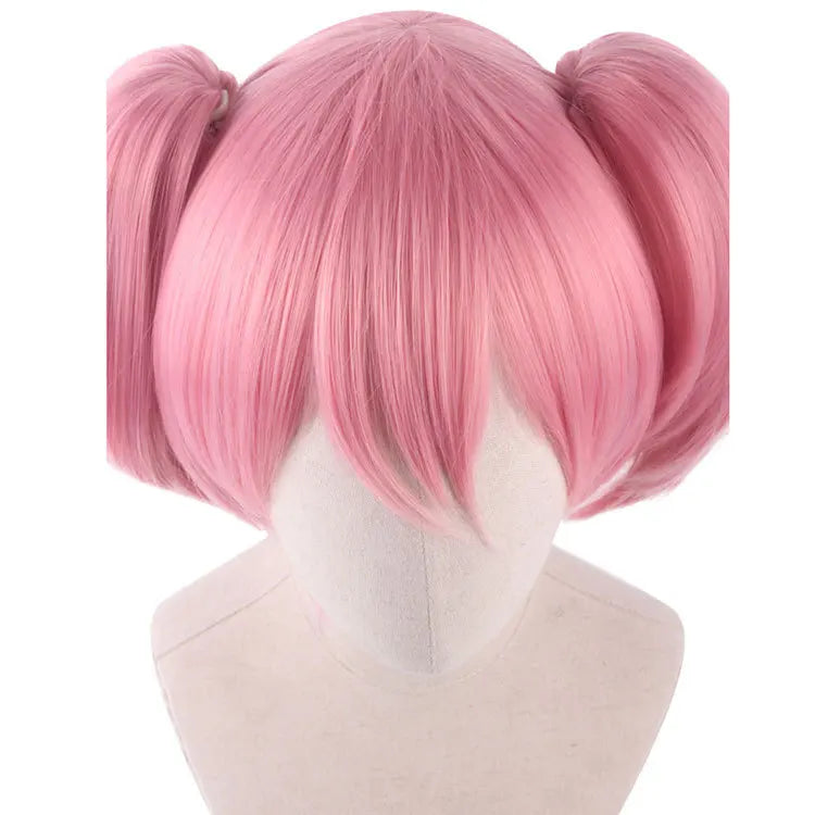 Ainizi Short pink Synthetic Heat Resistant Wigs Kaname Madoka Cosplay Wigs From Japanese Anime Madoka Magica
