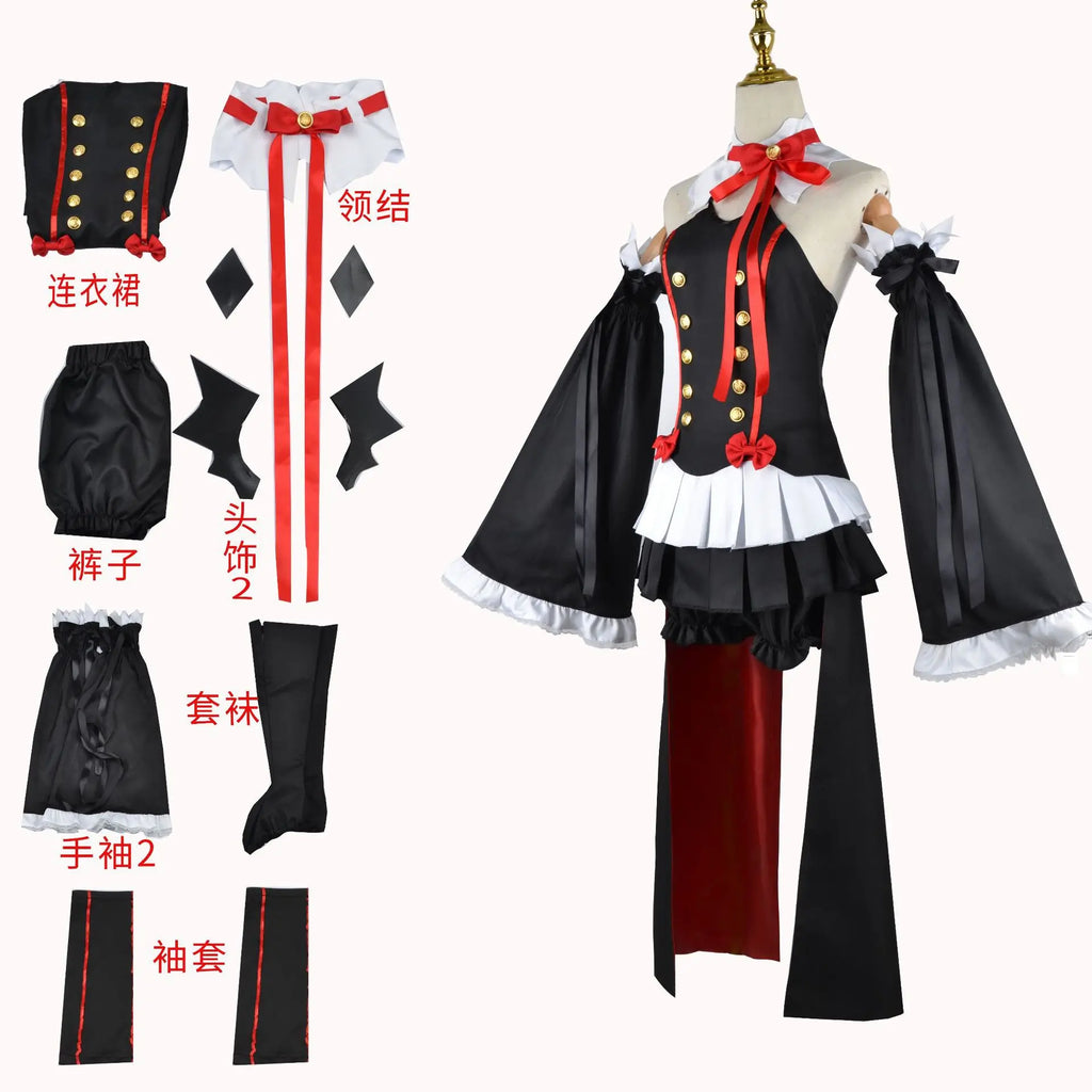 Seraph of the End Owari No Seraph Krul Tepes Cosplay Costume Uniform Wig Cosplay Anime Witch Vampire Halloween Costume for Women
