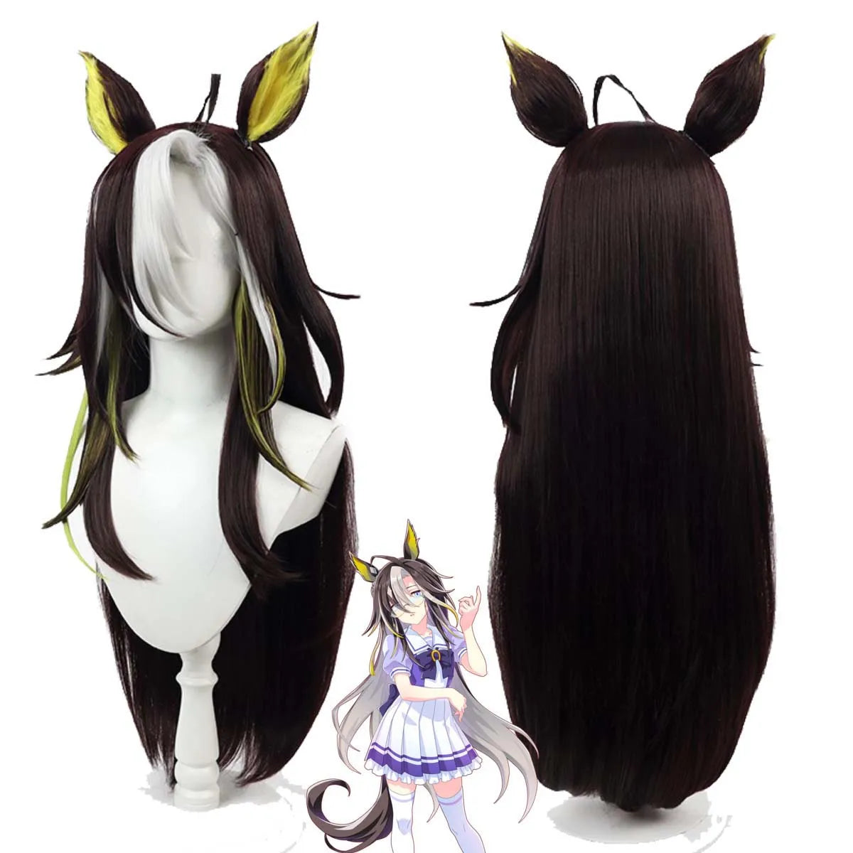 Game Roleplay Party Pretty Derby Dream Journey Cosplay Wig With Ears GAHC-017