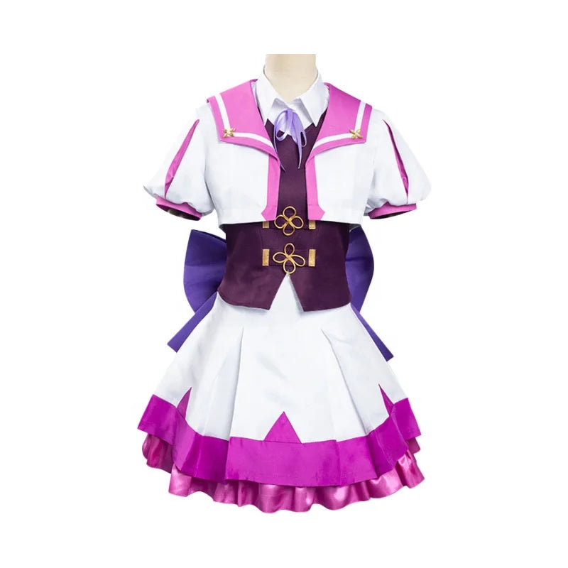 Wholesale Pretty Derby Costume High School Uniform Outfit Purple Sailor Lolita Dress Special Week Anime Cosplay Costumes