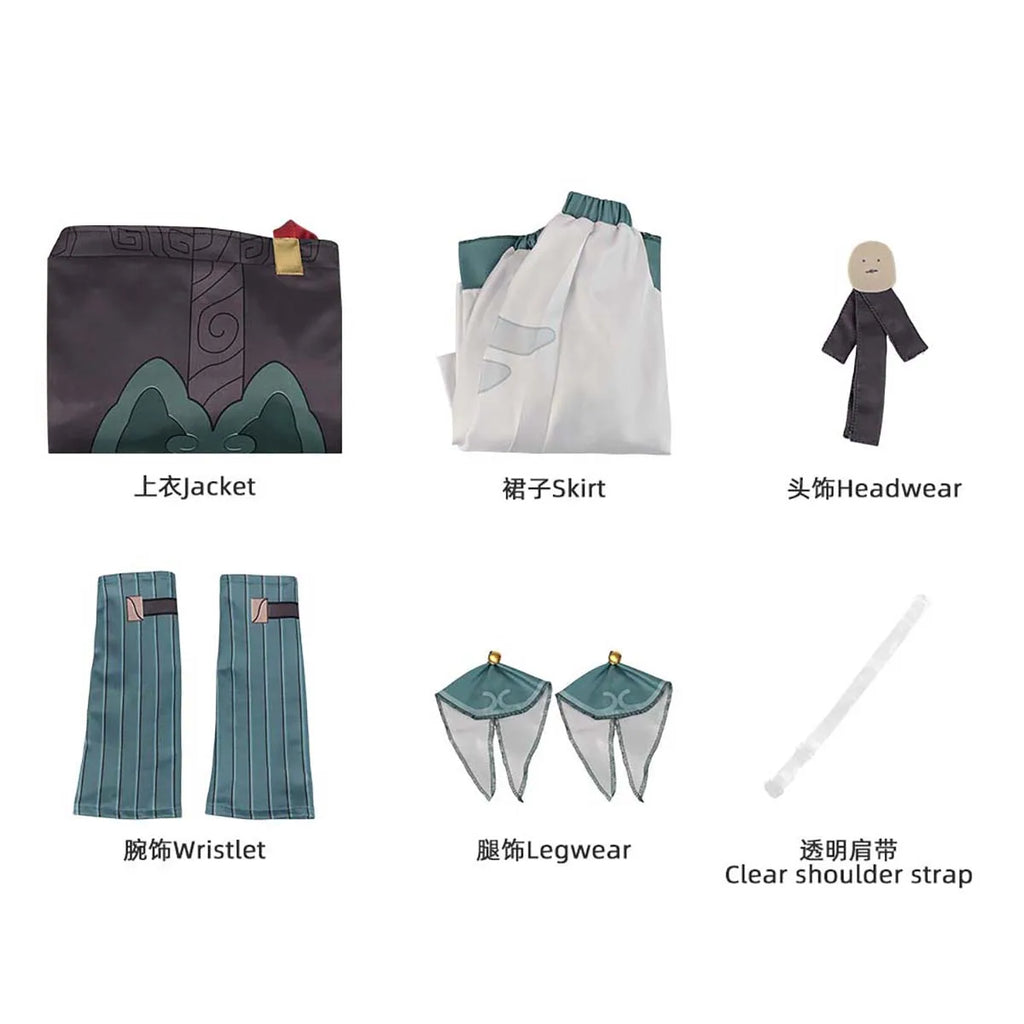 Anime Game Party Outfit Honkai Star Rail Qingque Cosplay Costume Full Set  GAHC-008