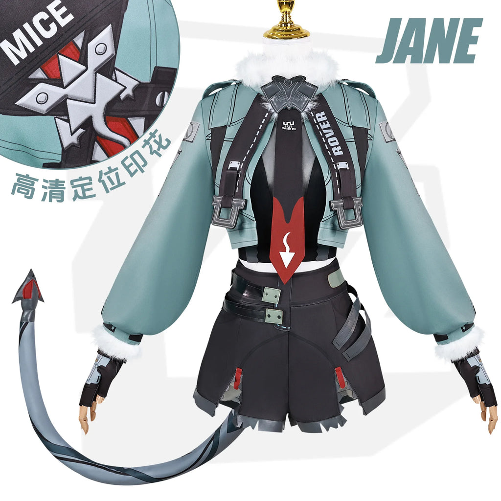Zenless Zone Zero Women's Halloween Party Outfit Zero Jane Doe Cosplay Costume Physical Anomaly Agent Uniform with Suits Set