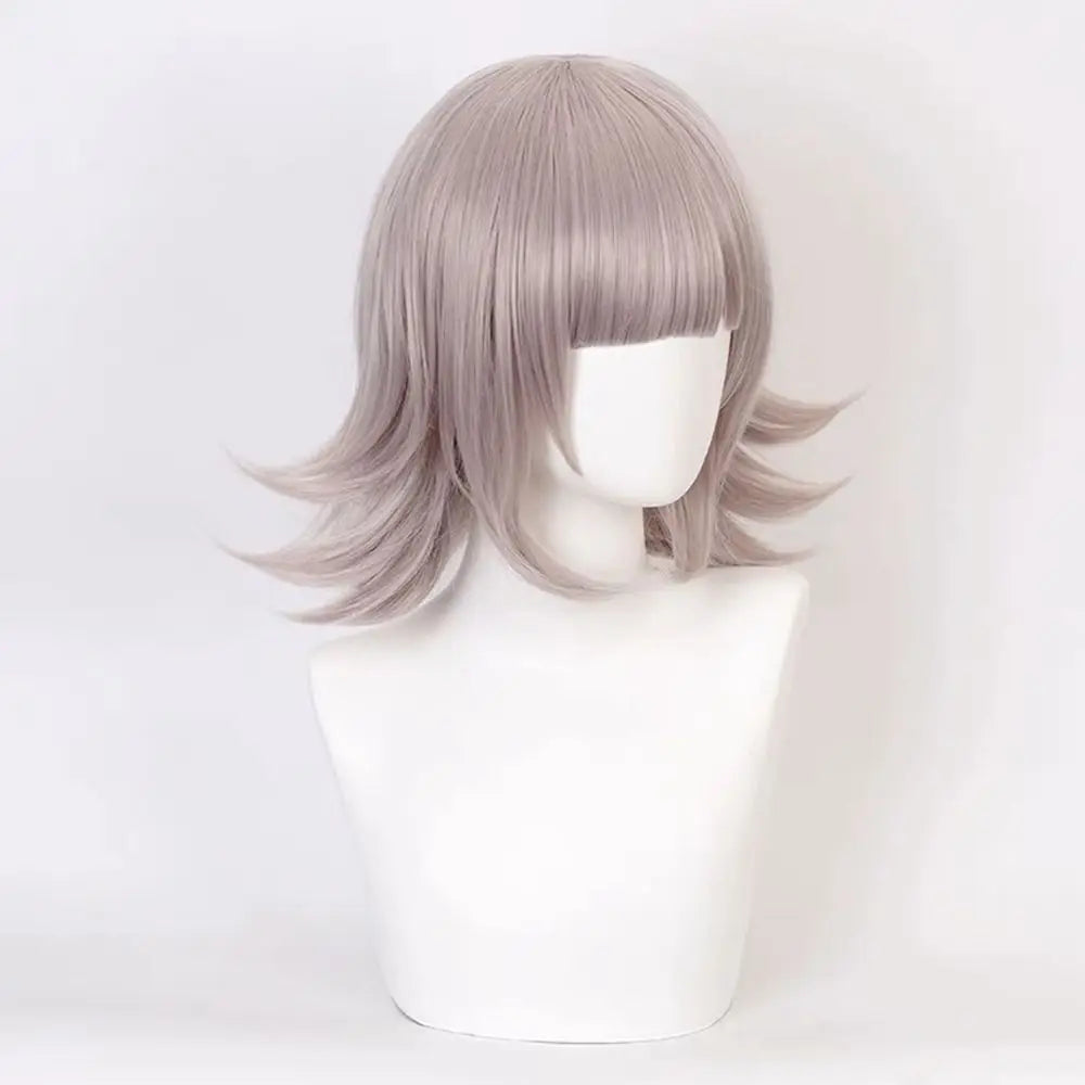 Anime Super Dangan Ronpa Cosplay Nanami ChiaK Short Layered Brown Hair Wig GAHC-011