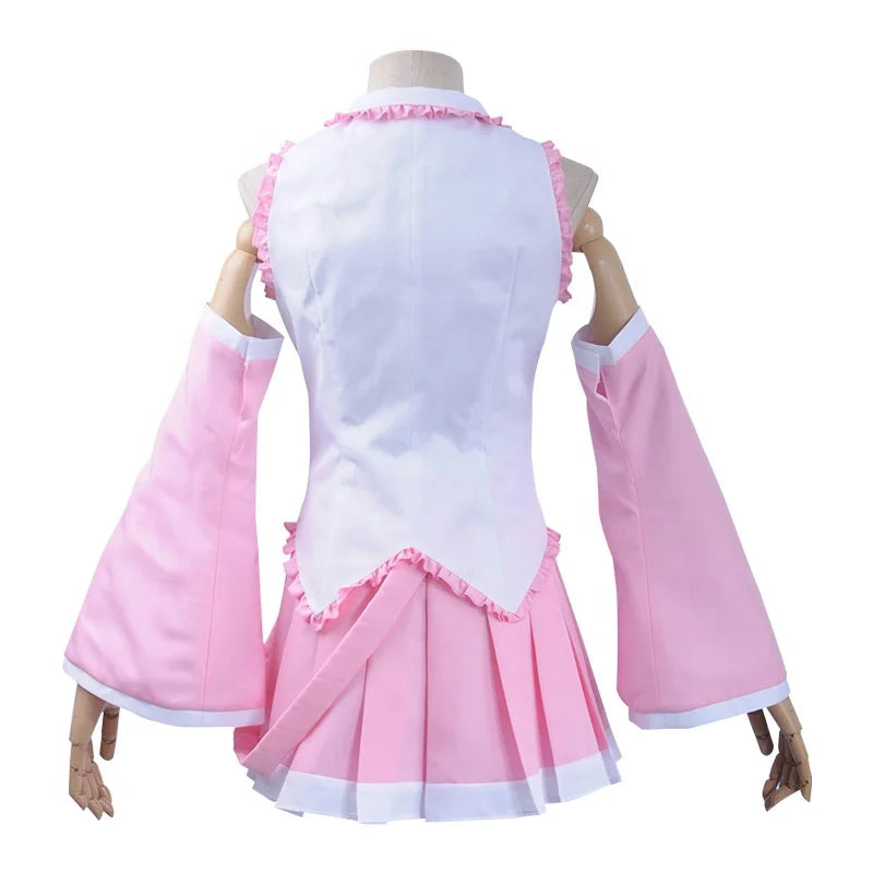Wholesale Vocaloid Miku Cosplay Wig Costume Pink Blue Miku Anime Cosplay Outfits Halloween Party Lolita Skirt Costumes
