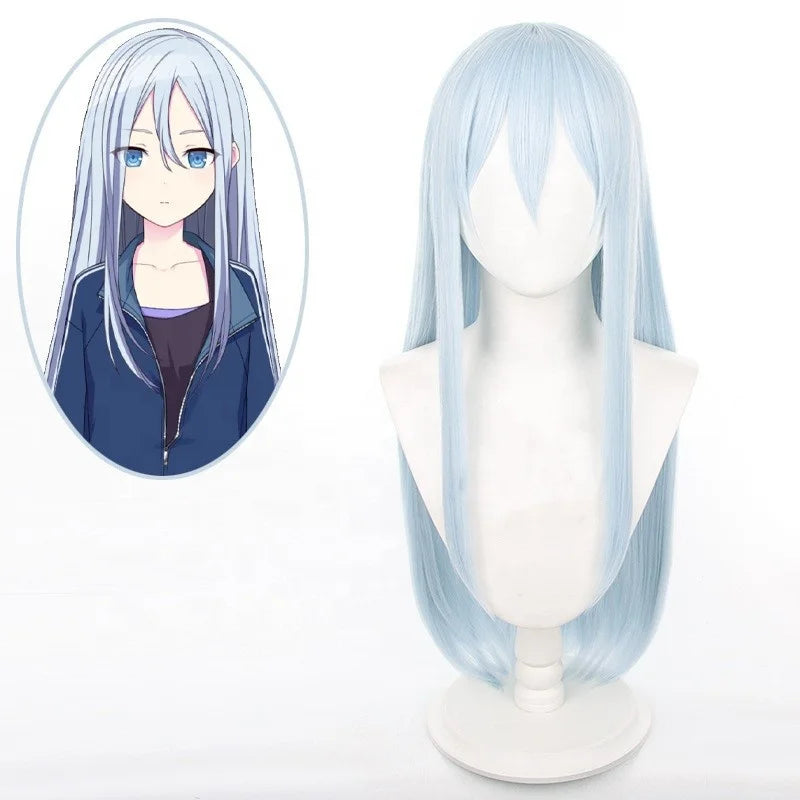 Wholesale Yoisaki Kanade Wig 80cm Long Straight Light Blue Project Sekai Game Anime Synthetic Halloween Party Cosplay Wig