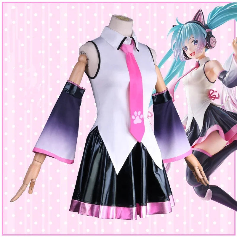 Wholesale Vocaloid Taito Anime Costume High School Uniform Outfit Lolita Dress Halloween Party Miku Cosplay Costume Women Sets