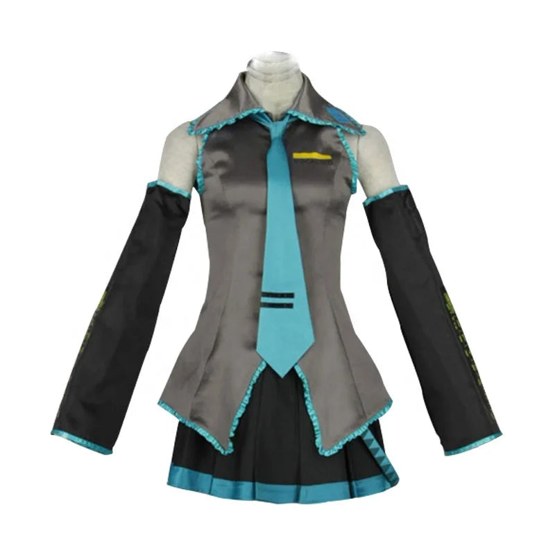 Wholesale Vocaloid Miku Cosplay Wig Costume Pink Blue Miku Anime Cosplay Outfits Halloween Party Lolita Skirt Costumes