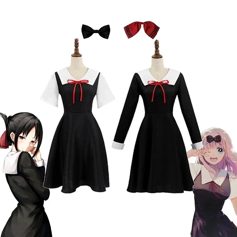 Anime Kaguya-Sama: Love Is War Shinomiya Kaguya Cosplay Costumes Fujiwara Chika Adult Anime Clothing Woman Dresses Headdress