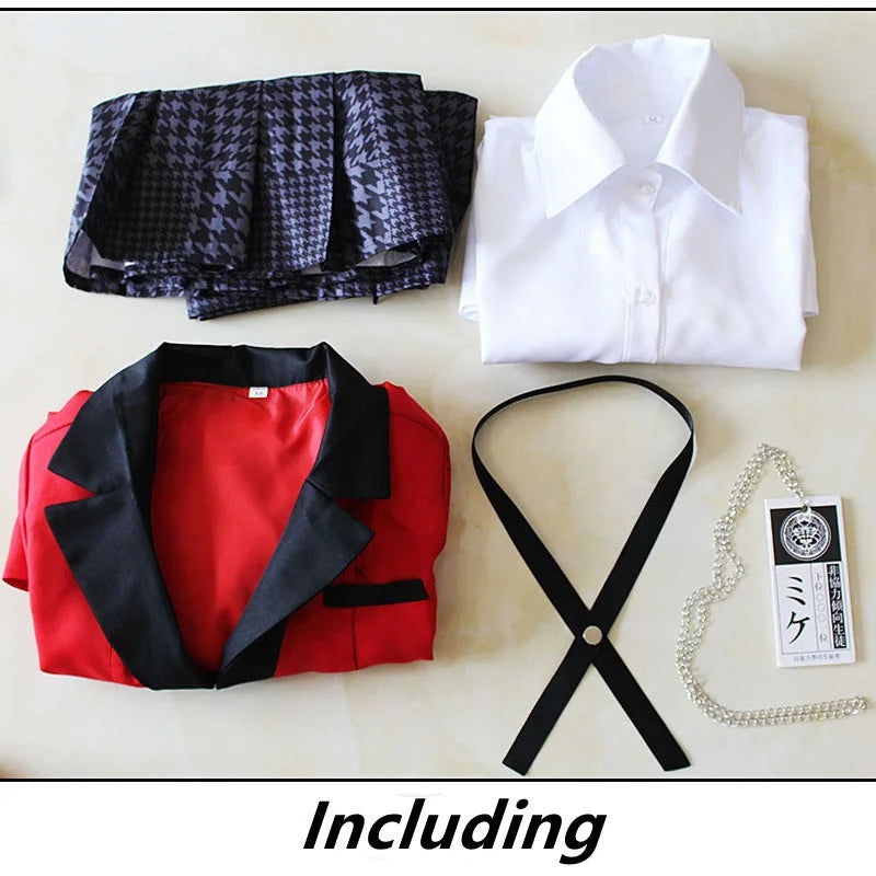 Wholesale High School Uniform Outfit Jabami Yumeko Costume Halloween Party Kakegurui Anime Cosplay Costumes