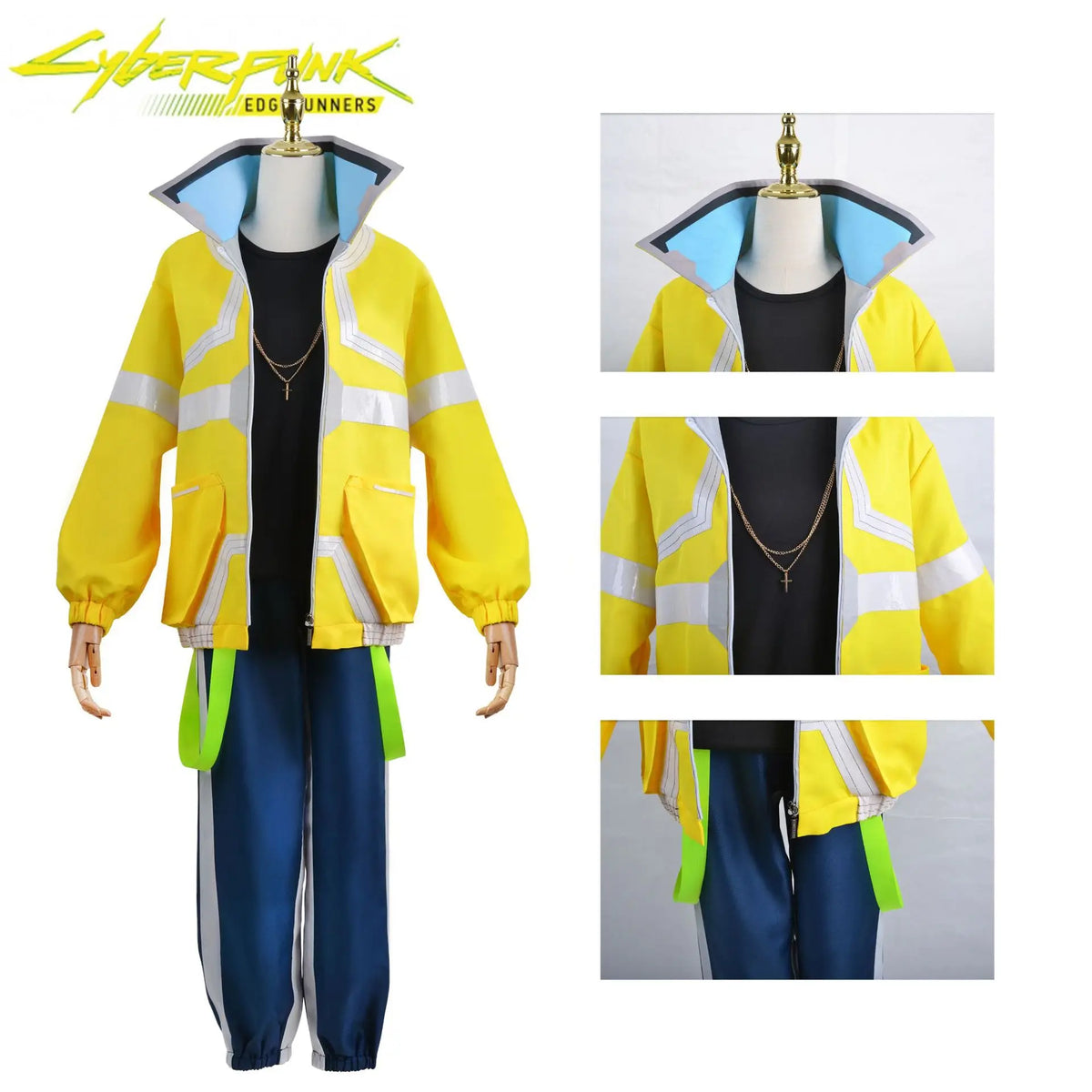 Anime Cyberpunk: Edgerunners - David / Lucy Cosplay Costume Jumpsuit Jacket With Wig Halloween Costume for Women Men