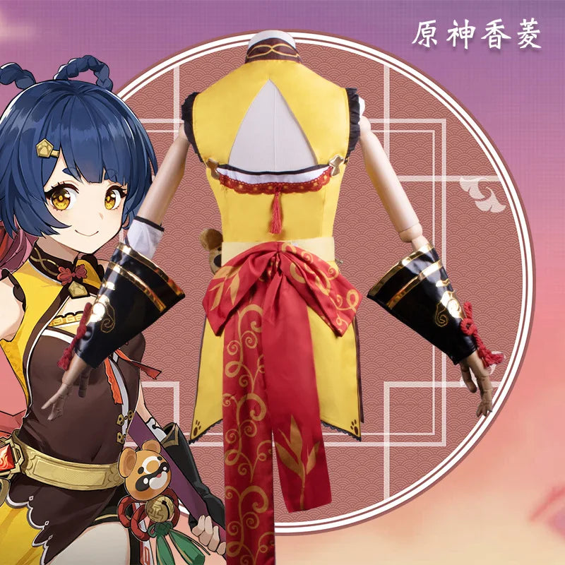 High Quality Wholesale Xiangling Costume Uniform Cloth Halloween Party Genshin Impact Cosplay Costume for Party