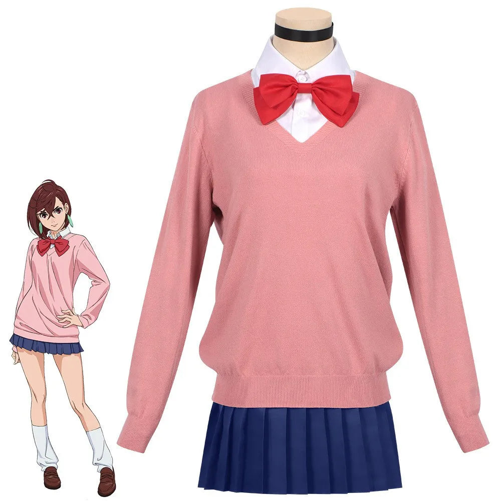 Wholesale Momo Ayase Cosplay Costume for Adults Dandadan Anime Cosplay for Halloween Party Sweater and Skirt Costume